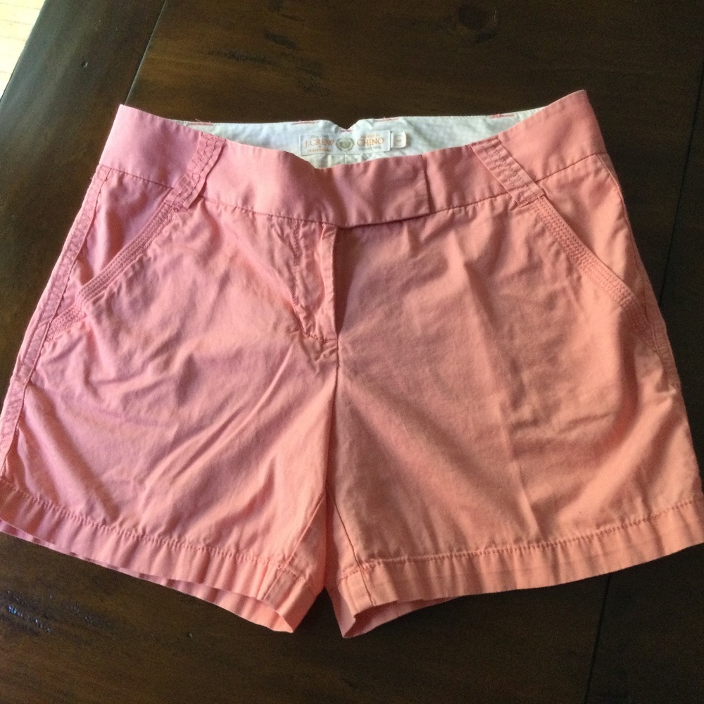 J. Crew Chino shorts. Salmon pink. Size 4.